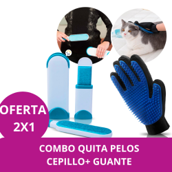 COMBO QUITA PELOS GUANTE+CEPILLO