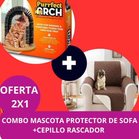 COMBO PROTECTOR DE SOFA + CEPILLO RASCADOR