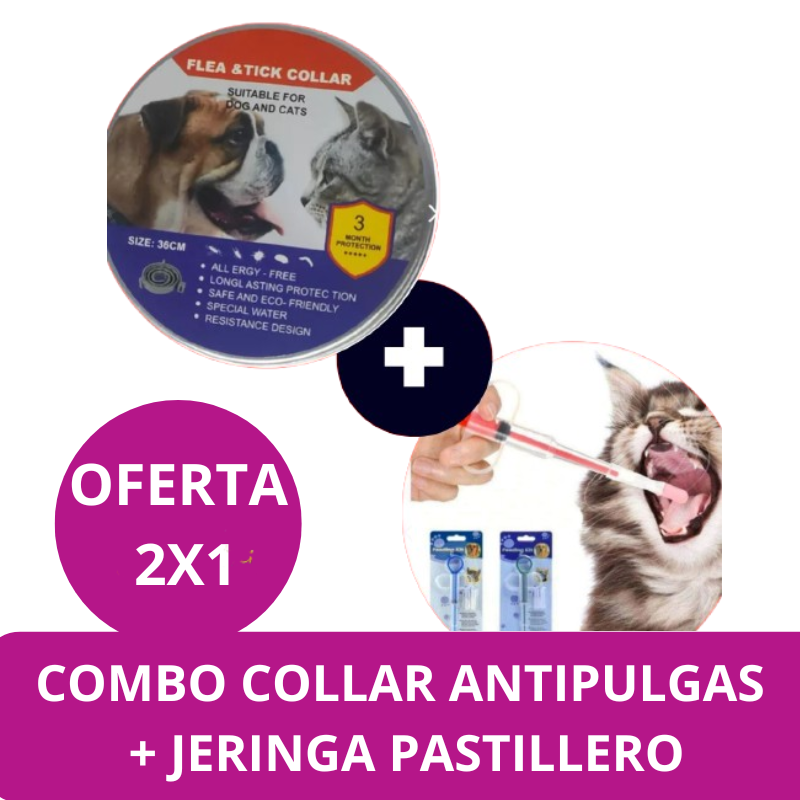 COMBO COLLAR ANTIPULGAS + JERINGA PASTILLA