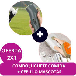 COMBO JUGUETE COMIDA + CEPILLO MASCOTA