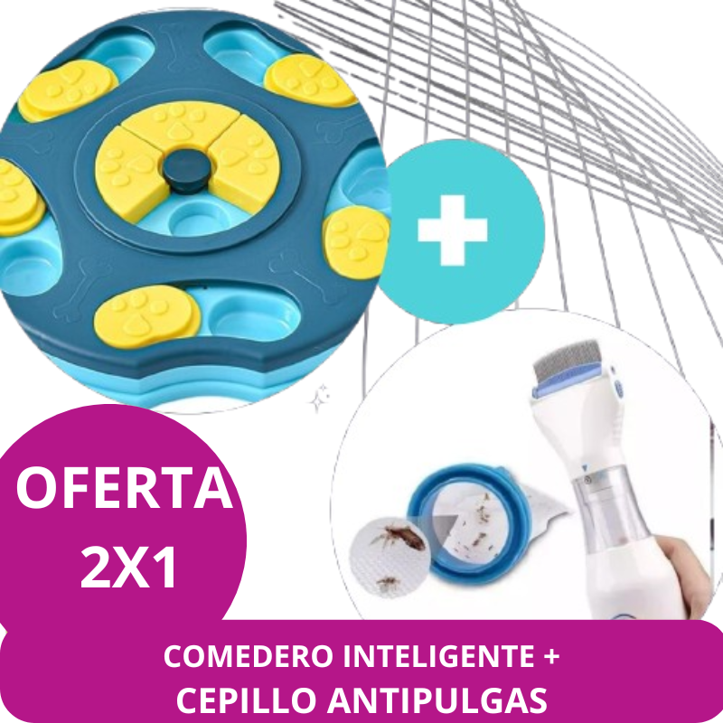 OFERTA CEPILO ANTIPULGAS + COMEDERO INTELIGENTE