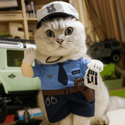 DISFRAZ MASCOTAS POLICIA